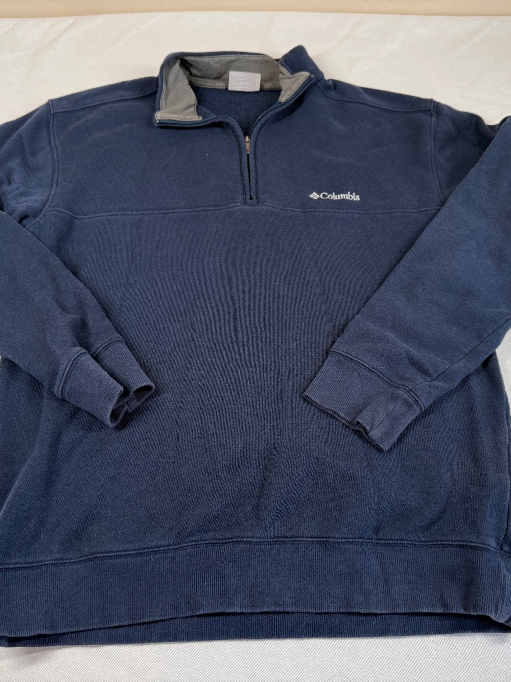 Columbia Men's Quarter Zip Pullover Jacket Size Small - Dark Blue